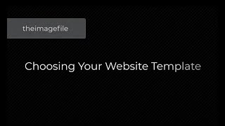 Choosing A Website Template