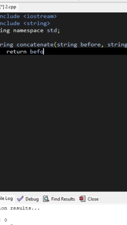 How to concatenate two strings using functions - YouTube image.