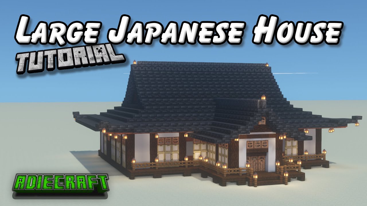 Minecraft Large Japanese House TUTORIAL How To Build A Large Japanese 