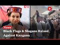 Congress Workers Protest Against BJP Candidate Kangana Ranaut in Lahaul &amp; Spiti | Lok Sabha Election