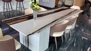 Panda White Marble Table Tops for Sale