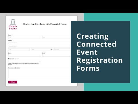 Creating Connected Event Registration Forms - Cognito Forms