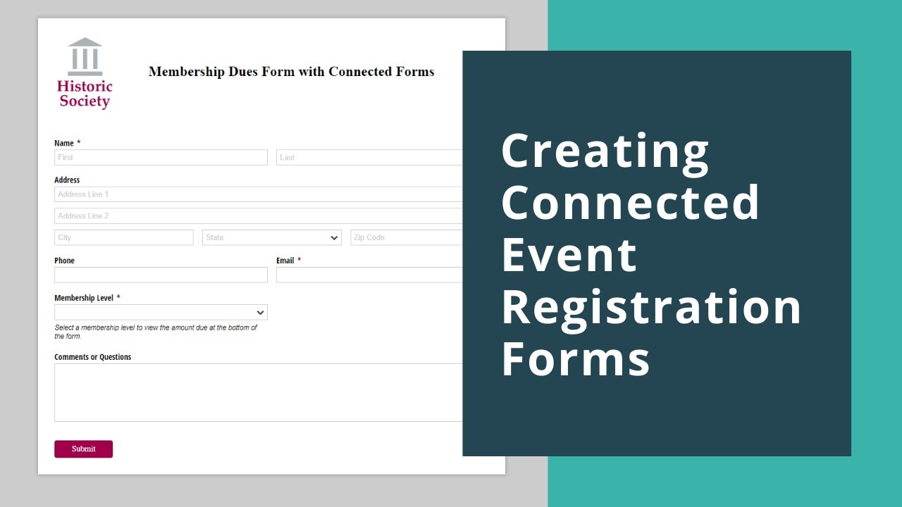Free Membership Form with Connected Event Registration Template - Cognito Forms free-membership-form-with-connected-event-registration-template-cognito-forms