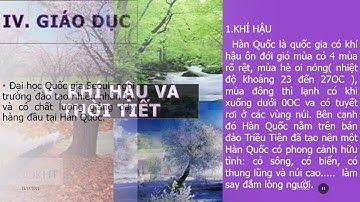 Tổng quan về đất nước, con người và văn hoá Hàn Quốc