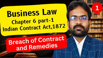 Breach of Contract and Remedies | Business Law Chapter-6 | Indian contract act,1872 | BCOM Semester