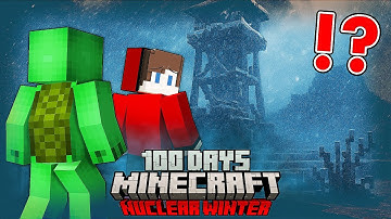Mikey and JJ SURVIVE  100 DAYS in a NUCLEAR WINTER ! - Minecraft (Maizen)