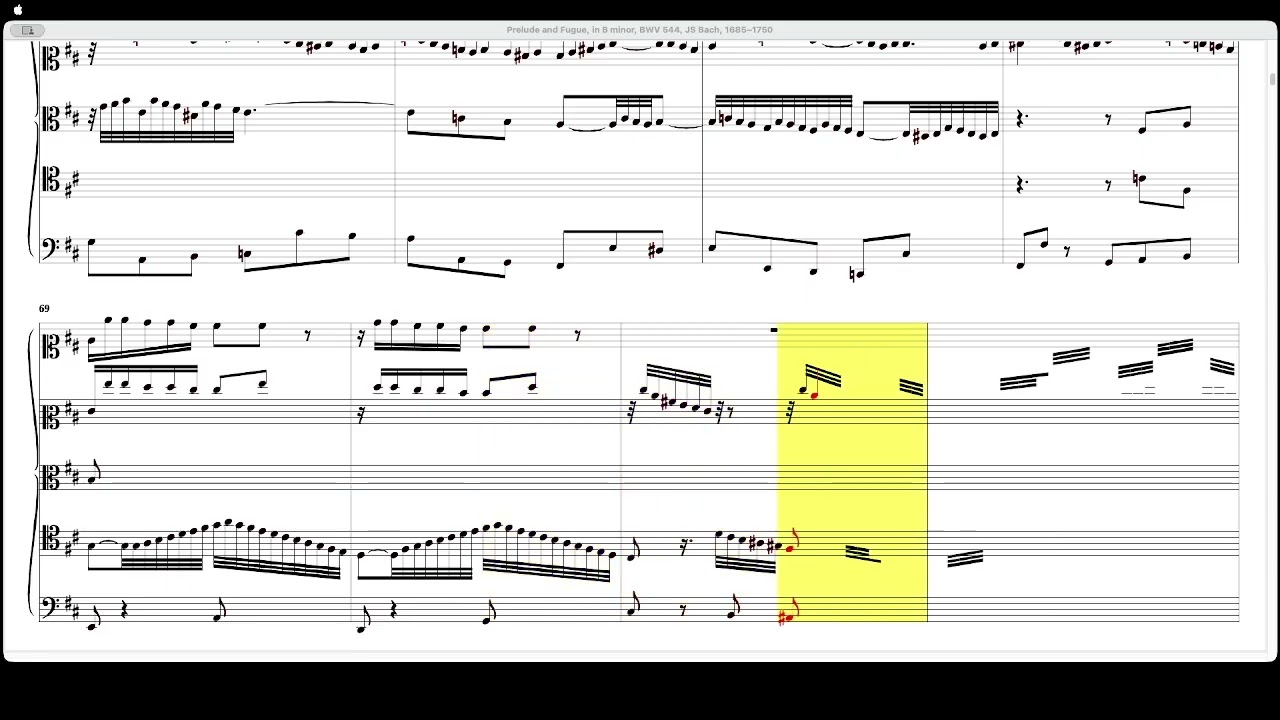Prelude and Fugue in B minor, BWV 544