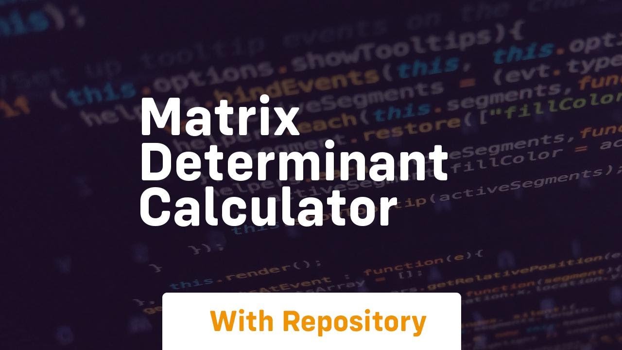 matrix determinant calculator