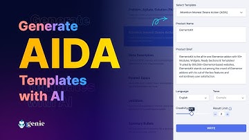 GetGenie AI Template: AIDA Model