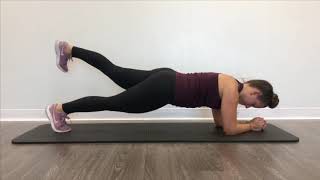 Exercise Demo: Forearm Plank to Tripod Glute Extension