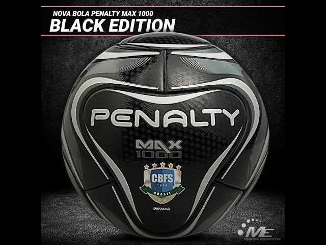 Bola de Futsal Penalty Max 1000 All Black - Edição Limitada