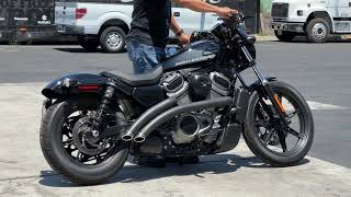 Harley Nightster with the original Freedom Performance Radical Radius Motorcycle Aftermarket Exhaust