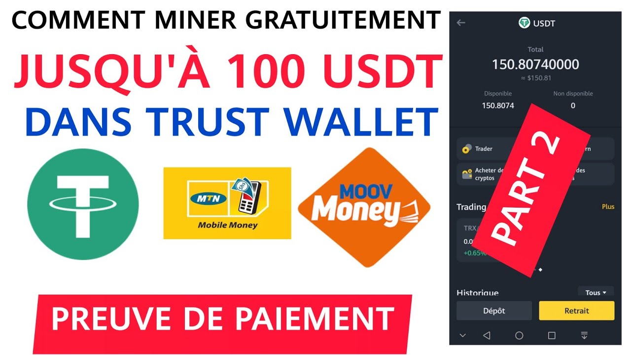 MINER 200 USDT BEP20 GRATUITEMENT PAIEMENT DANS TRUST WALLET 