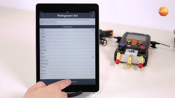 Refrigerant update and customization on the testo 550/557