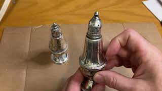 Weighted Sterling Salt and Pepper Shakers, how much silver is there?  - Thar be Treasure #10