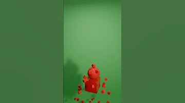 💥 3-2-1... CRASH! Falling Blocks vs Sphere! 🎬 #Blender #3DAnimation #Short