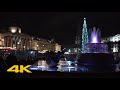 London Walk: Trafalgar Square Christmas Tree & Market, 2019【4K】