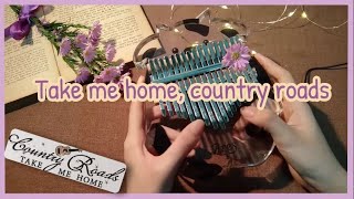 [kalimba cover] take me home, country roads (from whisper of the heart)| rainy morning sound