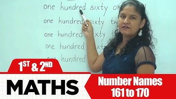 1st & 2nd Maths CBSE Syllabus | CBSE Maths | Number Names 161 to 170 | Mathematics Lesson -63