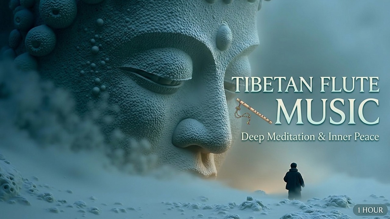 Deep Tibetan meditation flute ~ Calm background music for stress relief ...