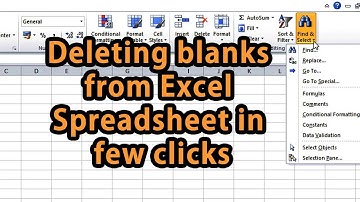 How to remove blanks from Microsoft Excel Spreadsheet in few clicks - Tips & Tricks