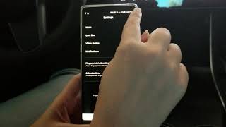 Tesla Model 3 calendar app