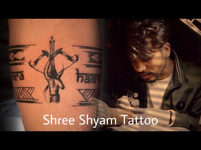 Khatu Shyam Ji Portrait Tattoo Design