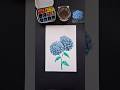 Mini Tutorial de Hortensias en Acuarelas #acuarelaparaprincipiantes #acuarelas #pinturafacil #art