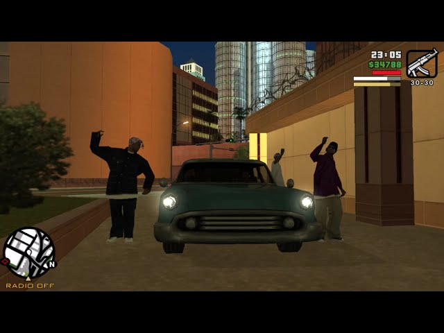 Ballas bullying CJ and damaging Big Smoke's car