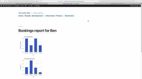 1b. Create an event bookings report using WordPress and GFChart