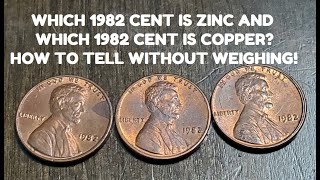 1982 US Cent | Copper or zinc? How to tell without weighing. Use this simple trick!
