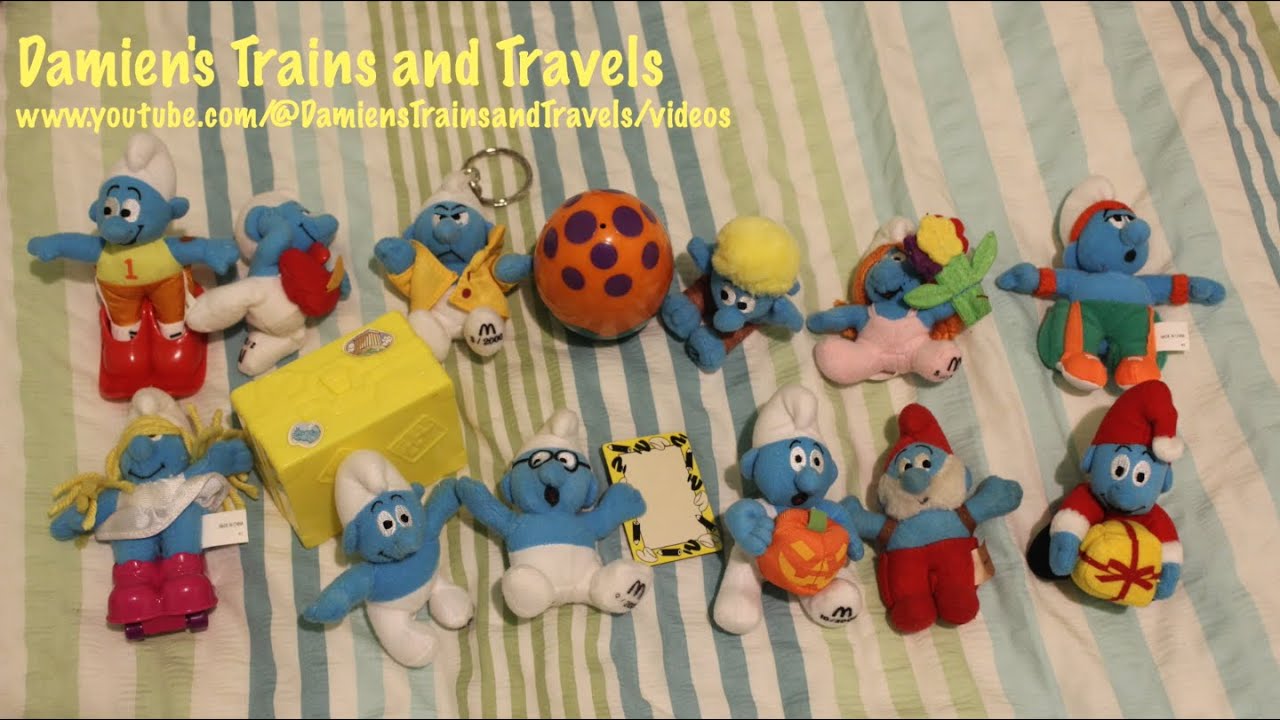McDonald' s Happy Meal UK Full Set of 12 Smurfs from 2000 - YouTube