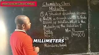 How To Solve Molarity problem