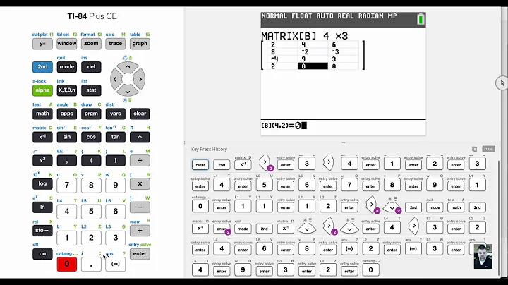 TI-84 CE Tutorial 18 Using the Matrix Editor