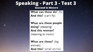 3.3 | Speaking - Part 3 - Test 3 | Succeed in Movers