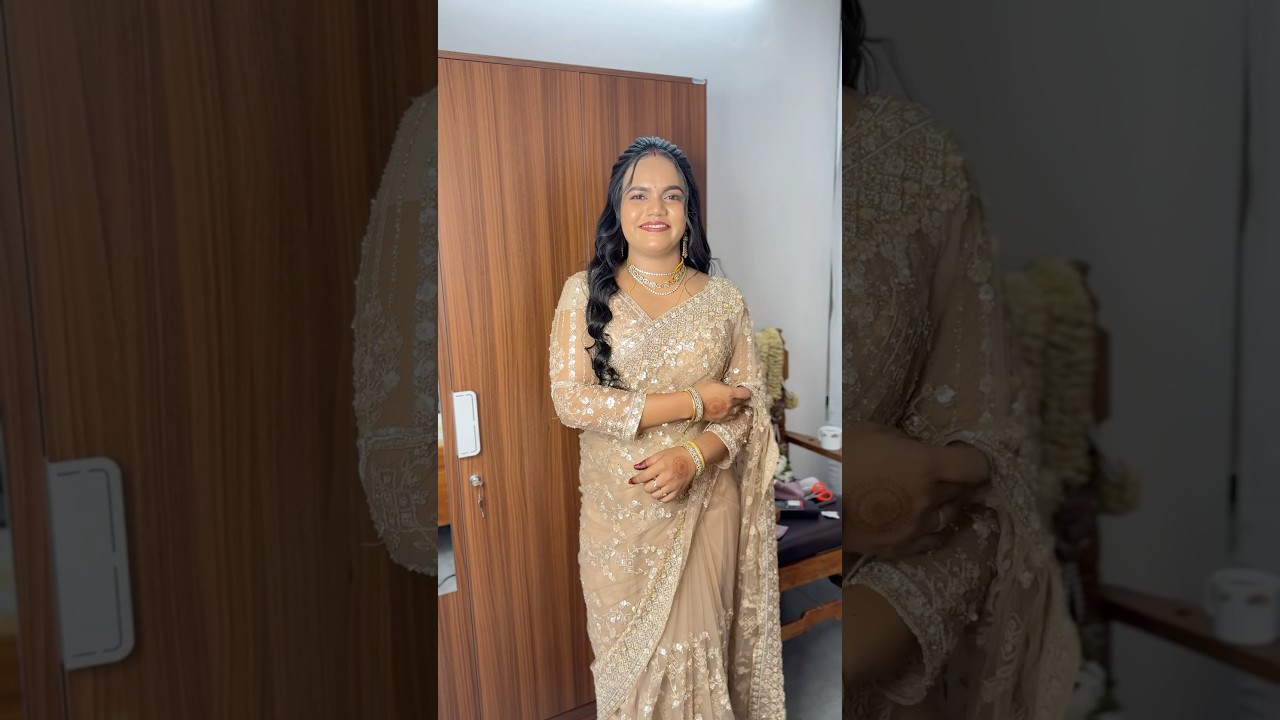 🗣️Ishtapetto 👰Ishtam ayi🤌🥰reception look💕Imamakeover 9074757164#shortsfeed #viral