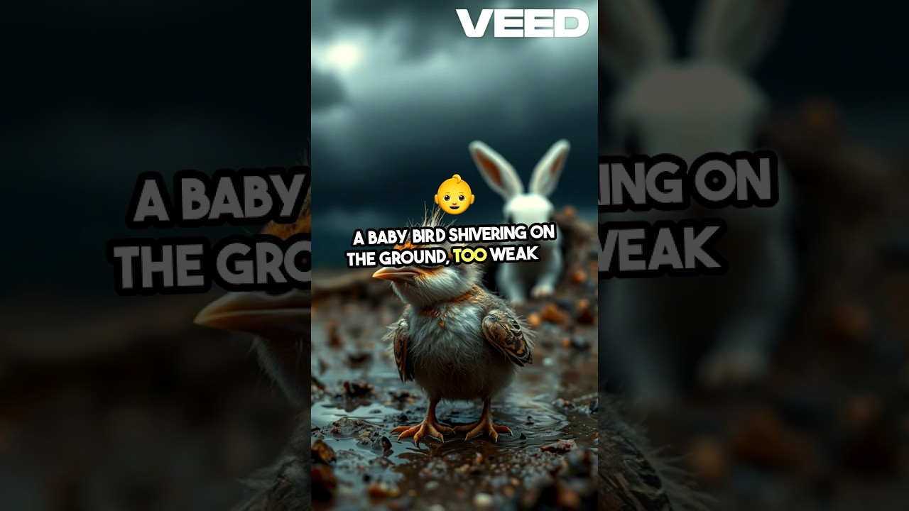 Thistle the Rabbit Saves baby bird 