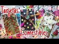 Tarjetas comestibles para Navidad (takis,chocolate y bombon).