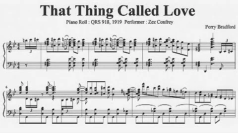 Perry Bradford : That Thing Called Love (1919)