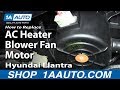 How To Install AC Heater Blower Fan Motor 2001-06 Hyundai Elantra