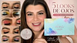 1 PALETTE 5 LOOKS | 5 eye makeup ideas you can create with just one eyeshadow palette🎨