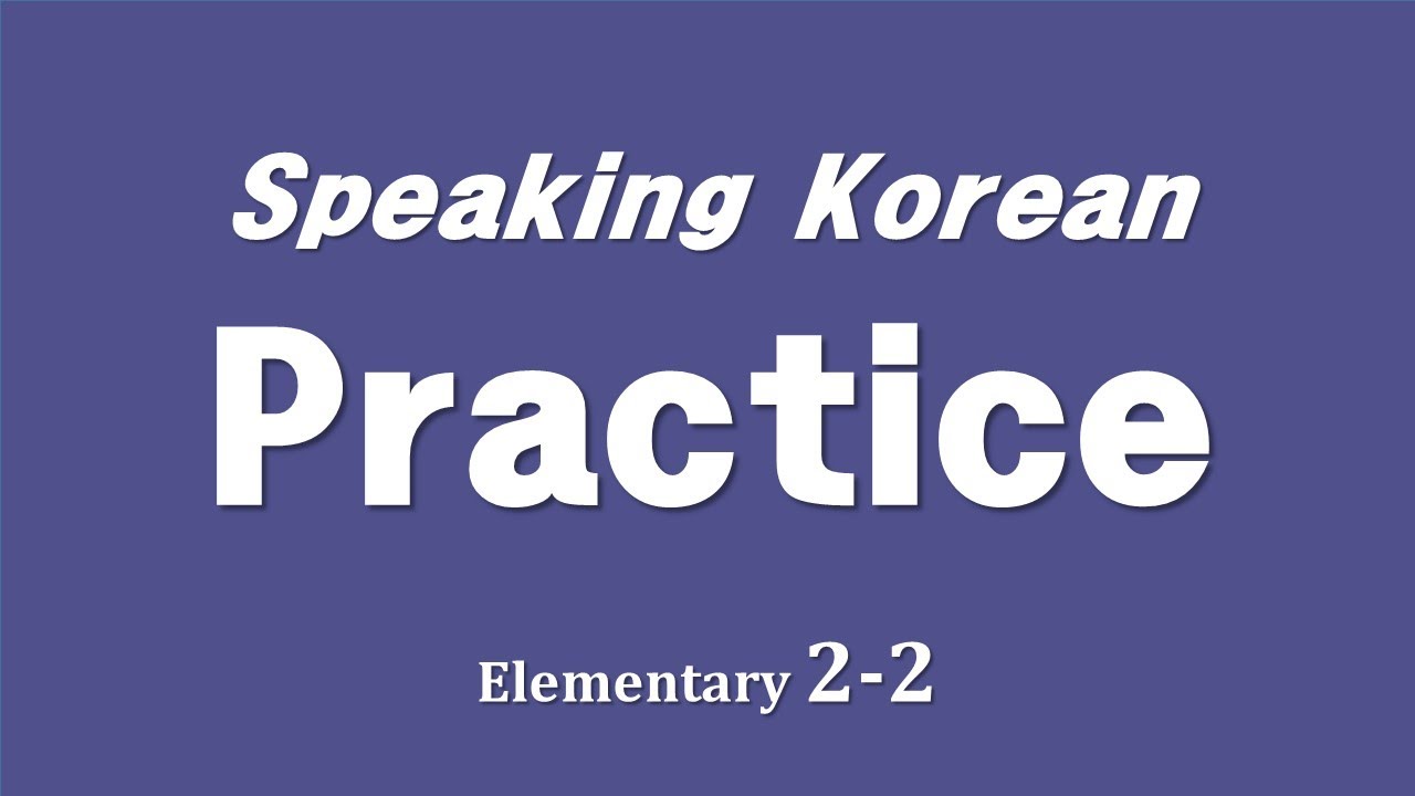 Speak Korean
