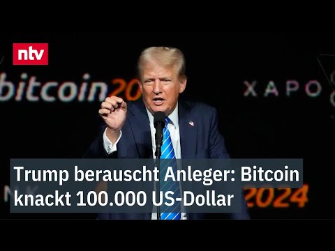 Trump berauscht Anleger: Bitcoin knackt 100.000 US-Dollar - Experten warnen vor Rückschlägen | ntv