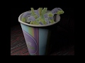 Bucket of gummy worms render animation