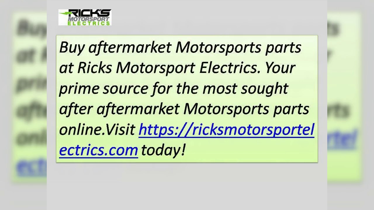 Aftermarket Motorsport Parts By Ricks Motors Sports