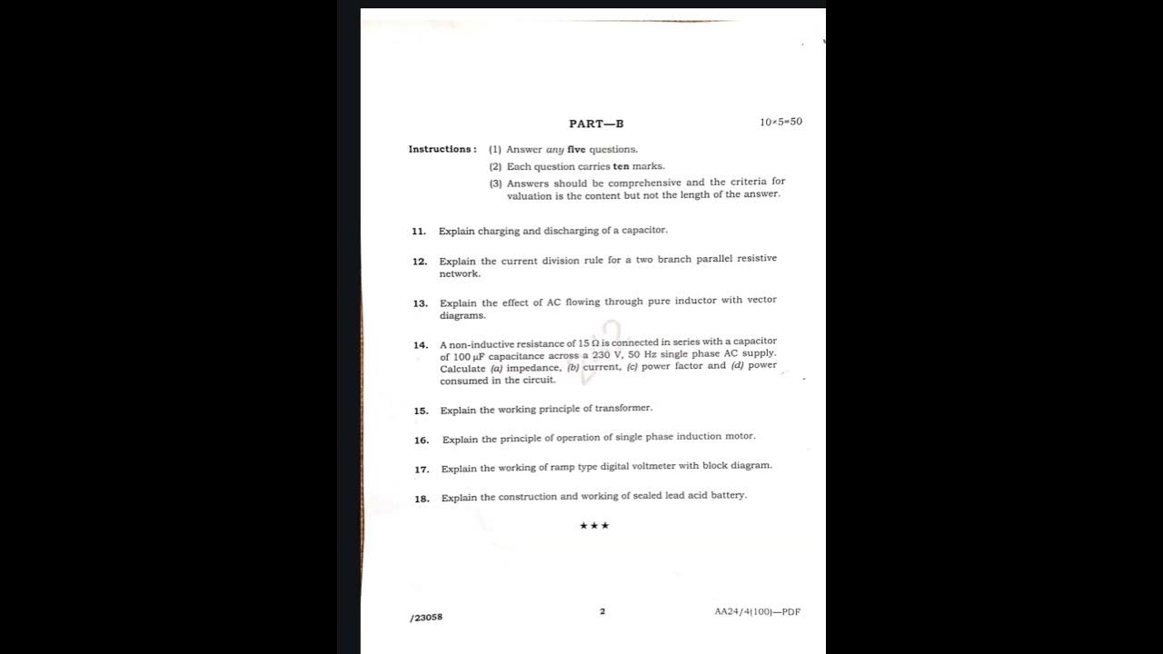 ap diploma C23 1st year EEE subject important questions| elements of ...