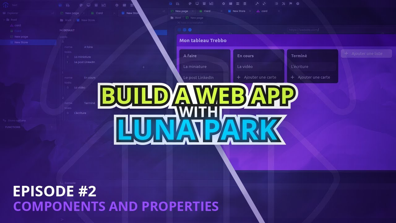 Create a web app WITHOUT CODING - Luna Park #2 (Components and ...