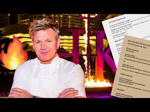 Gordon Ramsay's HELL'S KITCHEN Restaurant Menu Prices Vegas