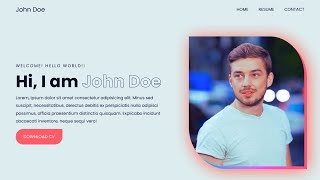 Portfolio Website HTML CSS JavaScript | Responsive Personal Portfolio HTML CSS Js