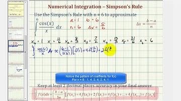 Ex 2: Estimate a Definite Integral Using Simpson